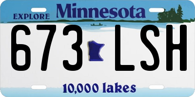 MN license plate 673LSH
