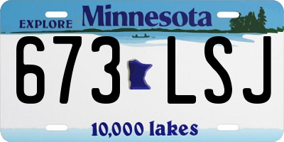 MN license plate 673LSJ
