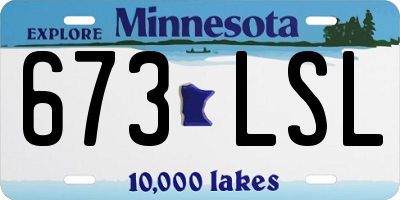 MN license plate 673LSL