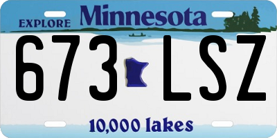 MN license plate 673LSZ