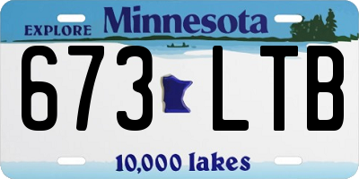 MN license plate 673LTB
