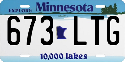 MN license plate 673LTG