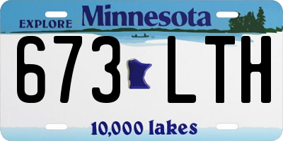 MN license plate 673LTH