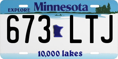 MN license plate 673LTJ