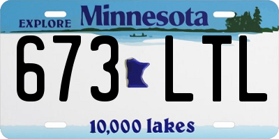 MN license plate 673LTL