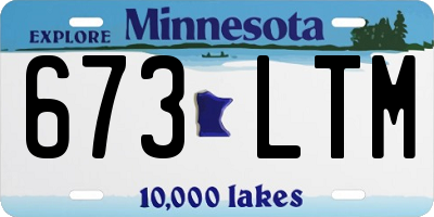 MN license plate 673LTM