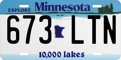 MN license plate 673LTN