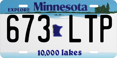 MN license plate 673LTP