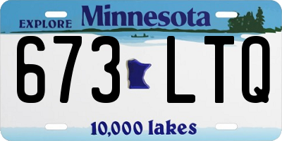 MN license plate 673LTQ