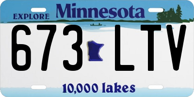 MN license plate 673LTV