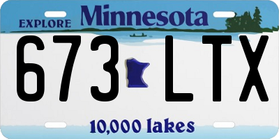 MN license plate 673LTX