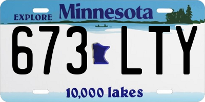 MN license plate 673LTY