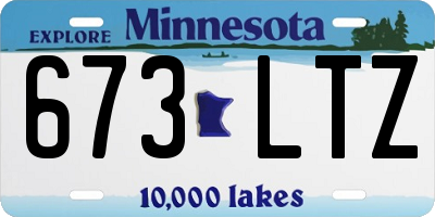 MN license plate 673LTZ