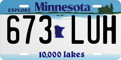 MN license plate 673LUH