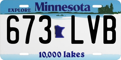 MN license plate 673LVB