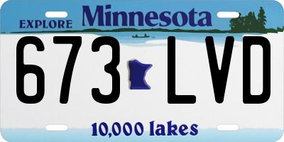 MN license plate 673LVD