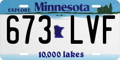 MN license plate 673LVF