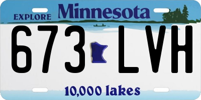 MN license plate 673LVH