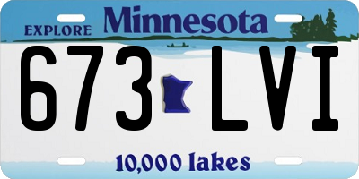 MN license plate 673LVI