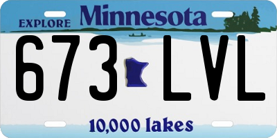 MN license plate 673LVL