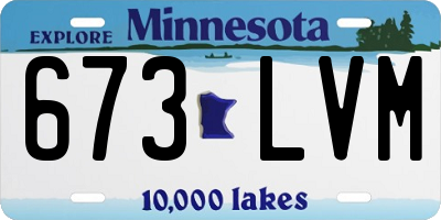 MN license plate 673LVM