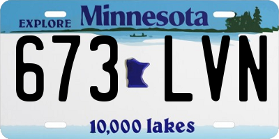 MN license plate 673LVN