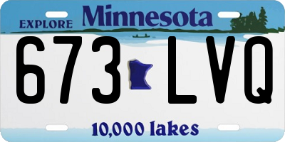 MN license plate 673LVQ