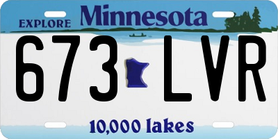 MN license plate 673LVR
