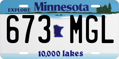 MN license plate 673MGL