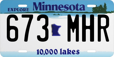 MN license plate 673MHR