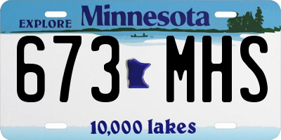 MN license plate 673MHS