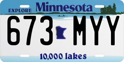 MN license plate 673MYY