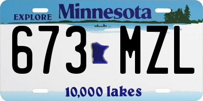 MN license plate 673MZL