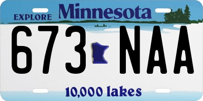 MN license plate 673NAA