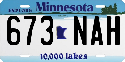 MN license plate 673NAH
