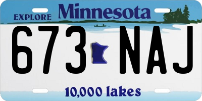 MN license plate 673NAJ