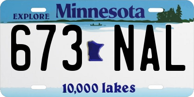 MN license plate 673NAL