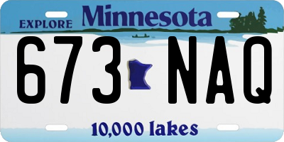 MN license plate 673NAQ