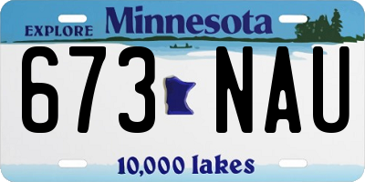 MN license plate 673NAU