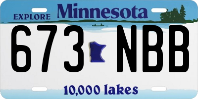 MN license plate 673NBB