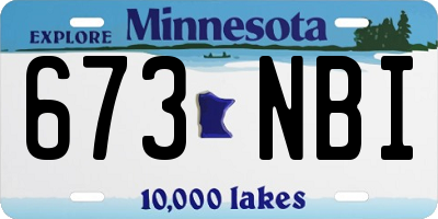 MN license plate 673NBI