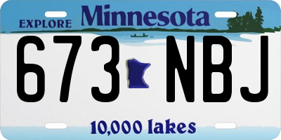 MN license plate 673NBJ