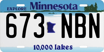 MN license plate 673NBN