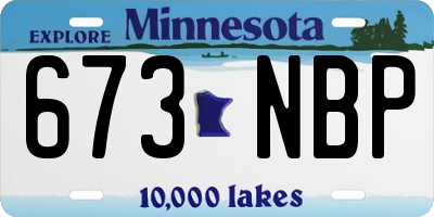 MN license plate 673NBP