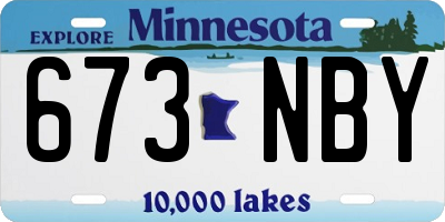 MN license plate 673NBY