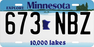 MN license plate 673NBZ