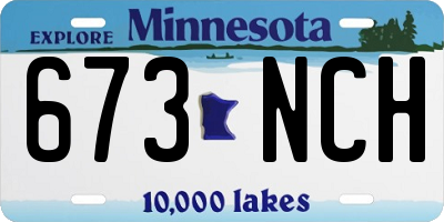 MN license plate 673NCH