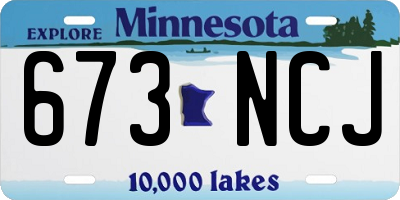 MN license plate 673NCJ