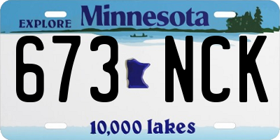 MN license plate 673NCK