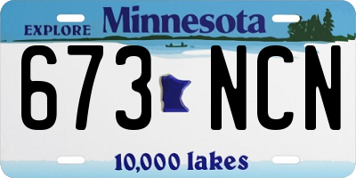 MN license plate 673NCN